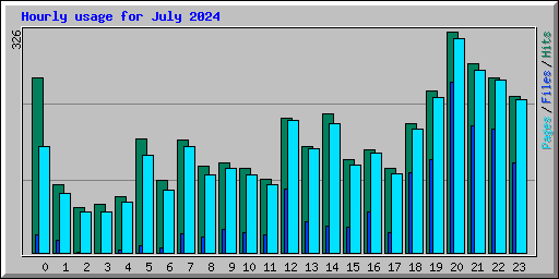 Hourly usage for July 2024