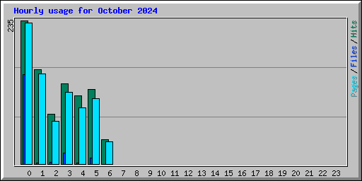 Hourly usage for October 2024