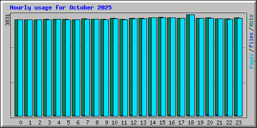 Hourly usage for October 2025