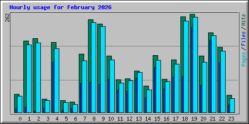 Hourly usage for February 2026