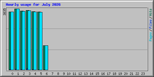 Hourly usage for July 2026
