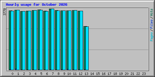 Hourly usage for October 2026